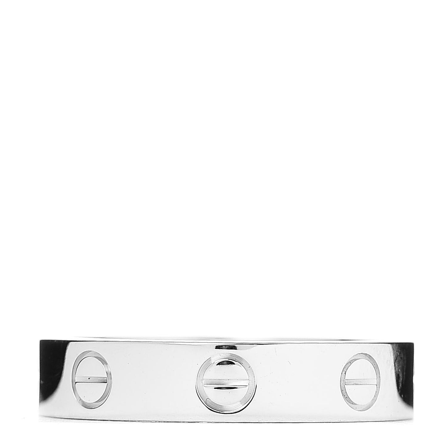 18K White Gold Diamond 4mm LOVE Wedding Band Ring 51 5.75