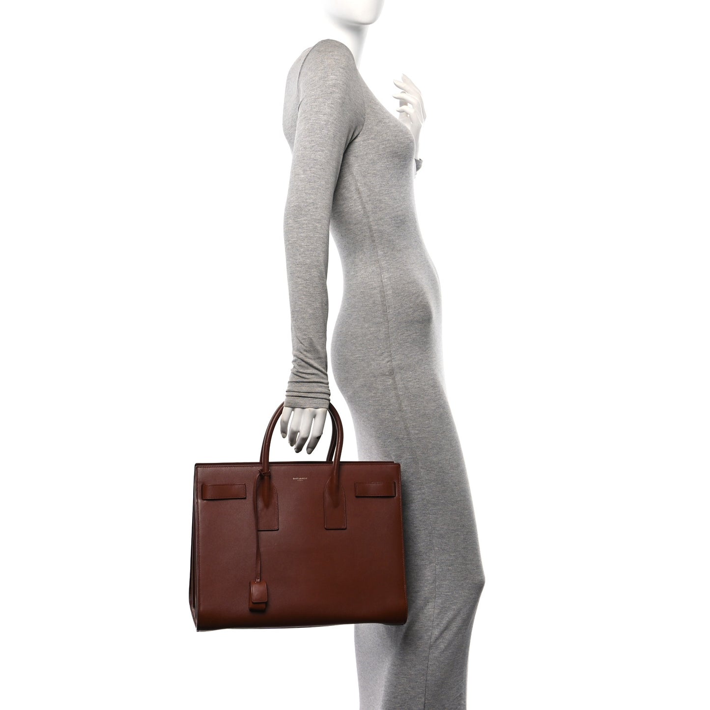 Calfskin Large Sac De Jour Carryall Cognac