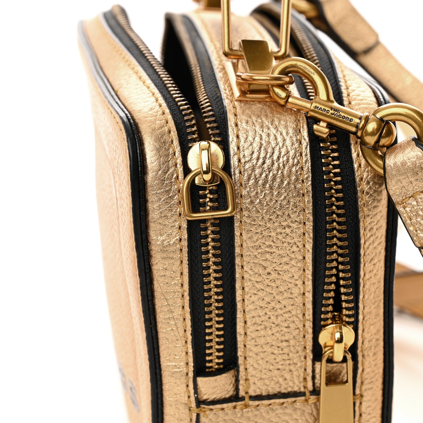Metallic Calfskin The Box 20 Crossbody Gold