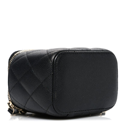 Chanel Caviar Quilted Mini Vanity Case With Chain Black 4 of 10