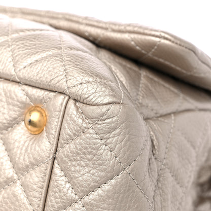 Chanel Metallic Calfskin Quilted XXL Travel Flap Bag Gold 9 of 15