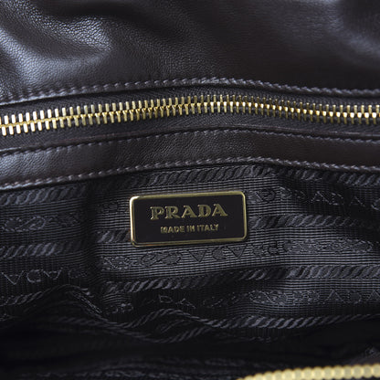 Prada Nappa Gaufre Shopping Satchel Brown 7 of 14