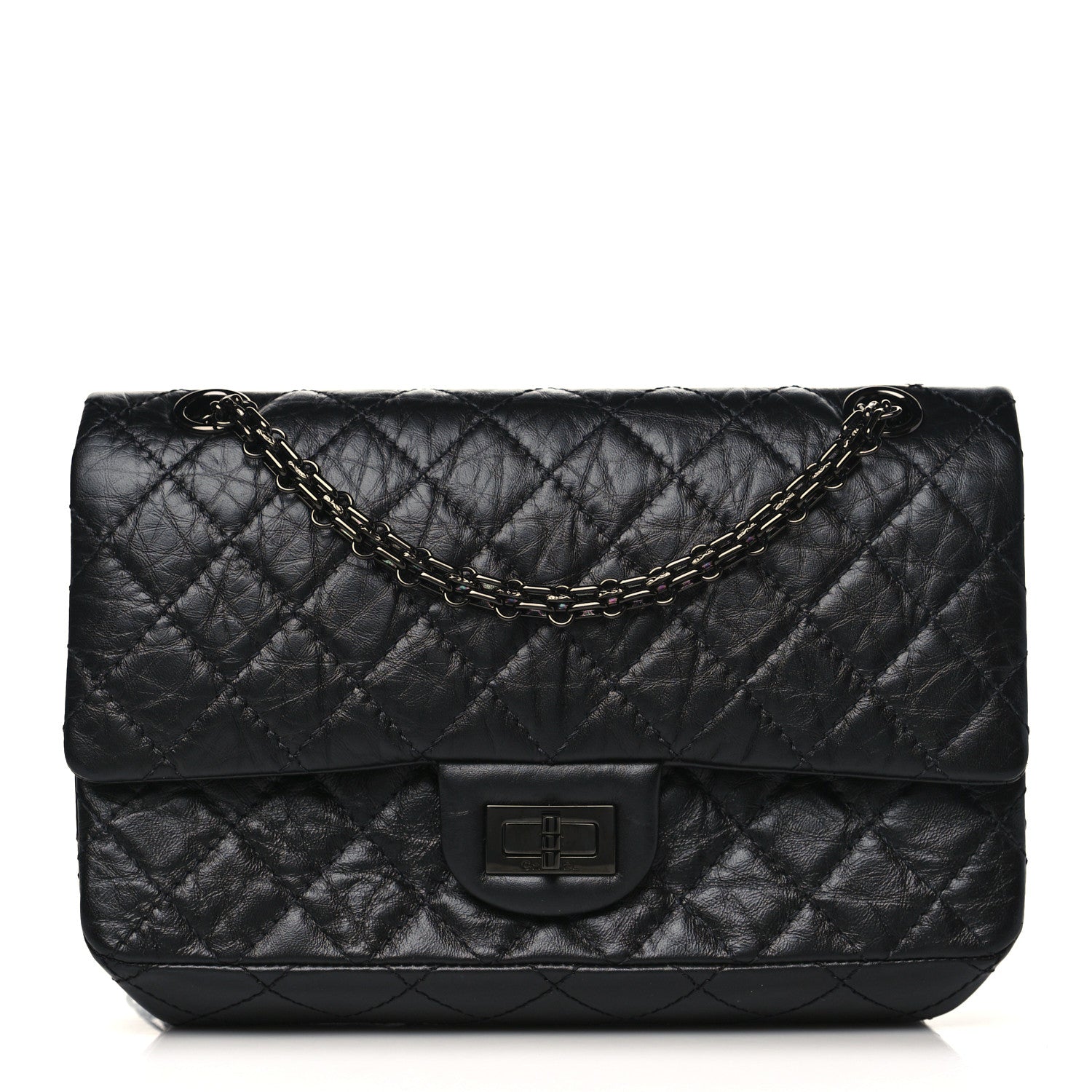 Chanel Aged Calfskin Quilted 2.55 Reissue 225 Flap So Black 1 of 9