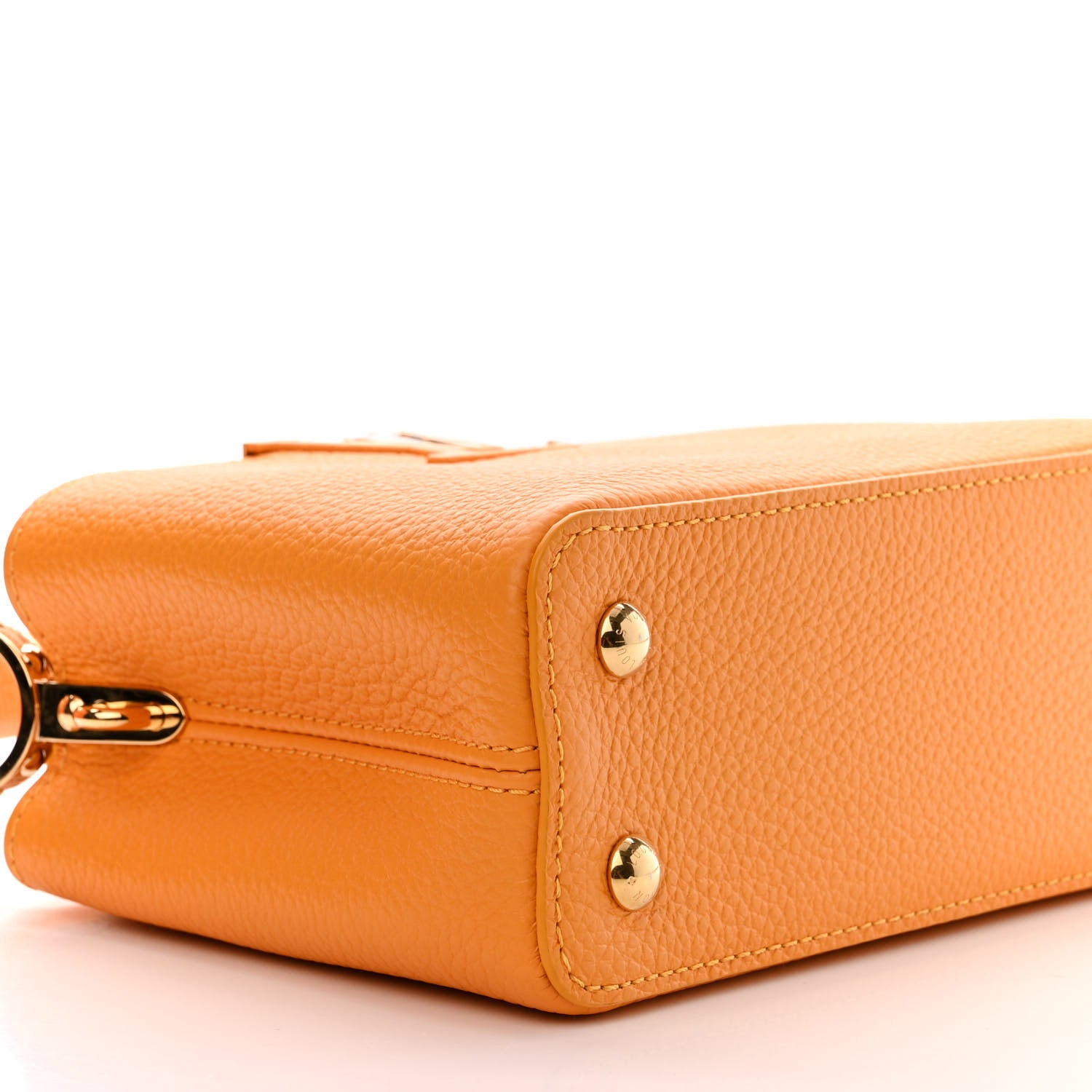 Louis Vuitton Taurillon Mini Capucines Sunbeam Yellow 8 of 10