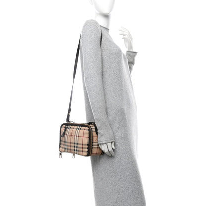 Burberry Haymarket Check Vanity Crossbody Bag Chocolate 2 of 12