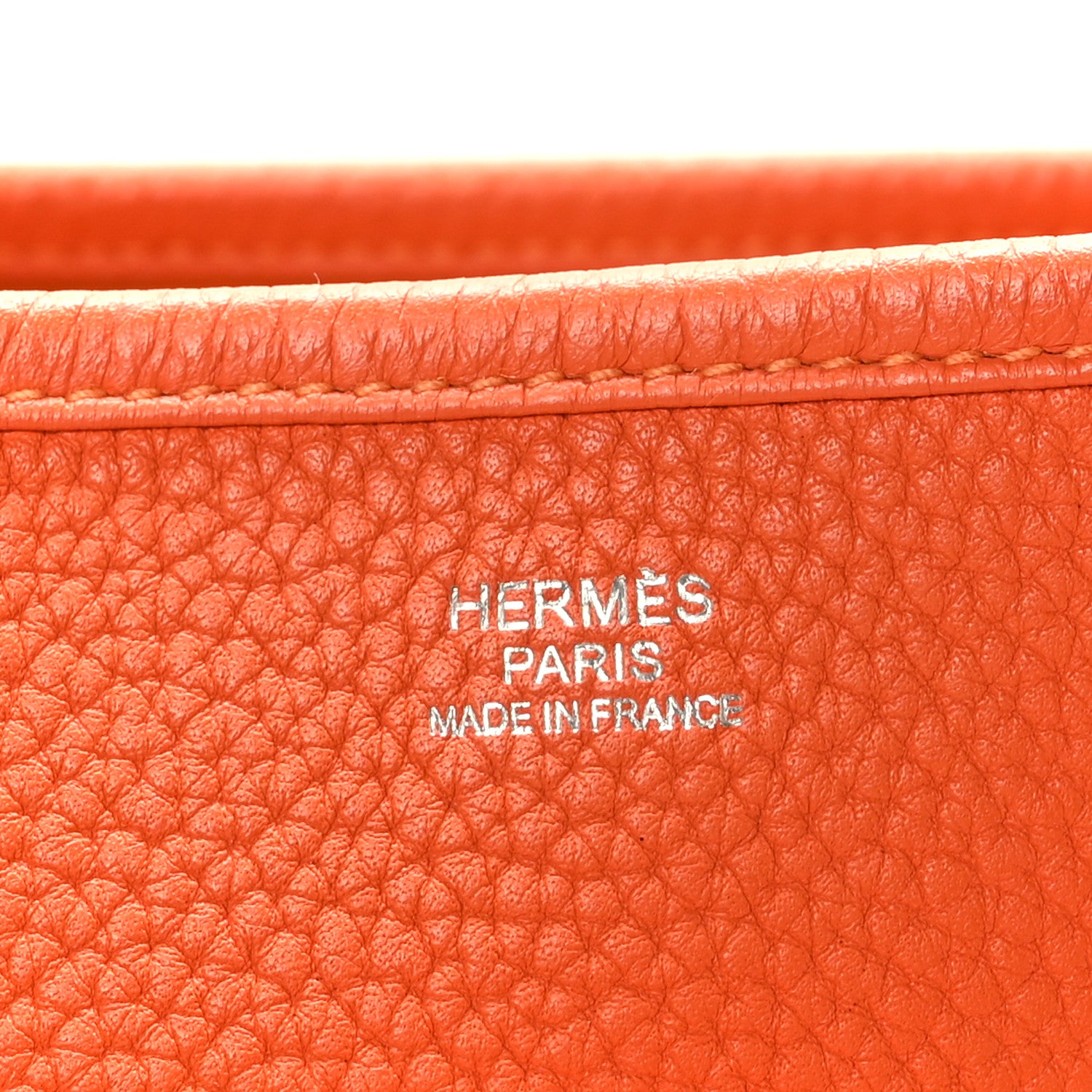 Hermes Taurillon Clemence Evelyne III GM Orange 6 of 9