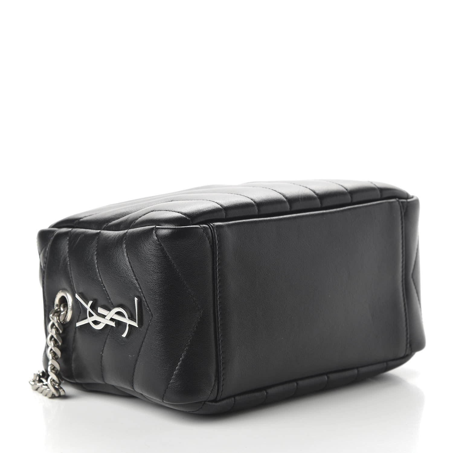 Saint Laurent Calfskin Y Quilted Monogram Small Loulou Bowling Bag Black 4 of 9