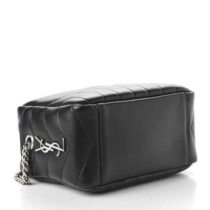Saint Laurent Calfskin Y Quilted Monogram Small Loulou Bowling Bag Black 4 of 9