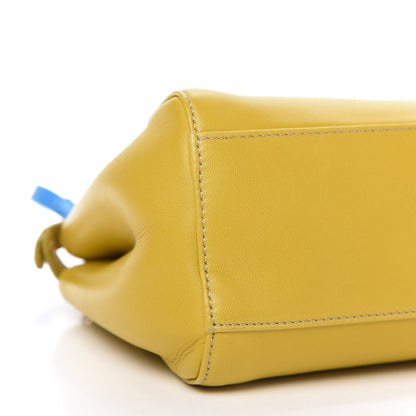 Fendi Nappa Colorblock Mini Peekaboo Iconic Satchel Lime Blue Royal Latte 6 of 9