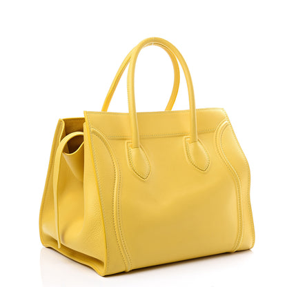 Celine Supple Calfskin Medium Phantom Luggage Sun Yellow 2 of 11