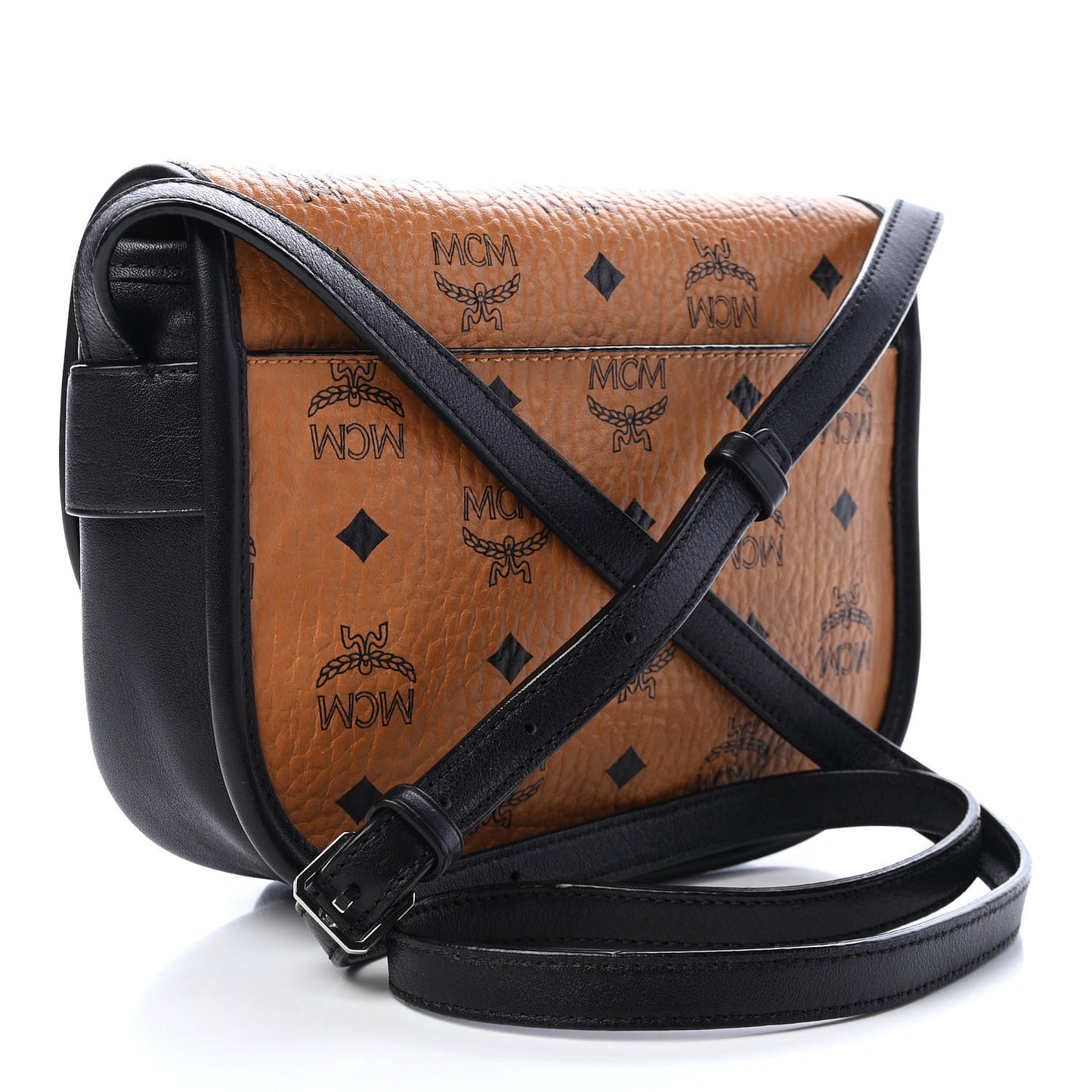 Visetos Small Crossbody Flap Messenger Cognac