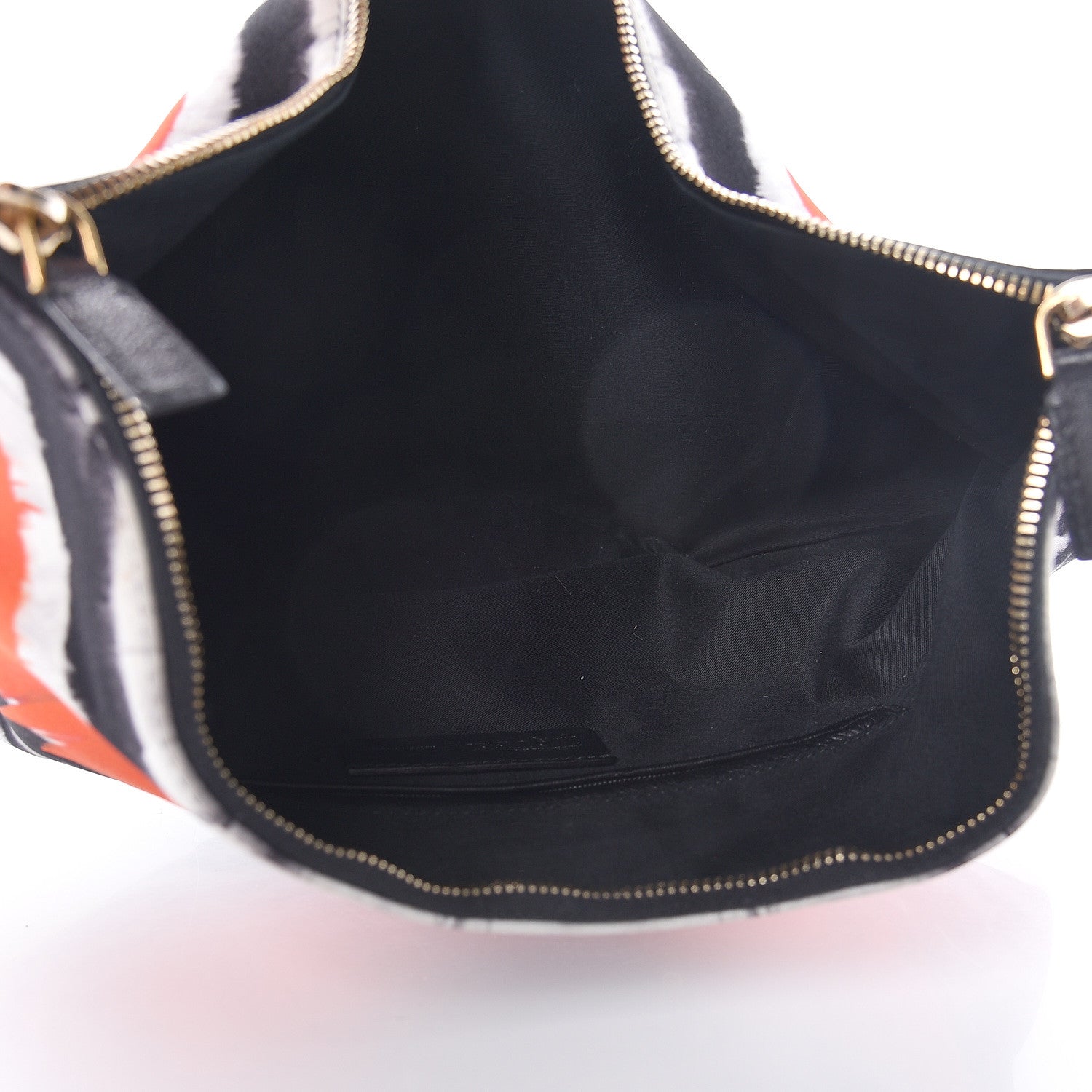 Alexander McQueen Silk Printed De Manta Clutch Red Black White 5 of 12
