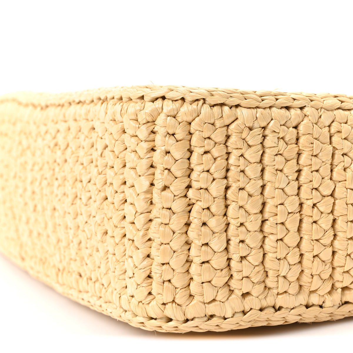 Prada Yarn Raffia Effect Crochet Re-Edition 2005 Shoulder Bag Naturale 10 of 11