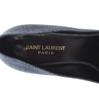 Saint Laurent Denim Classic Paris Escarpin V 105 Skinny Pumps 37.5 Light Blue 6 of 9