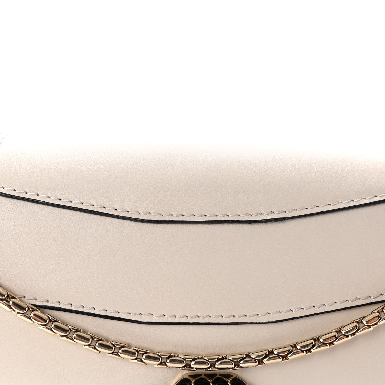Bulgari Calfskin Serpenti Forever Floral Crossbody Bag White Agate Multicolor 7 of 9