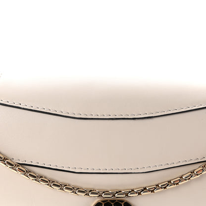 Bulgari Calfskin Serpenti Forever Floral Crossbody Bag White Agate Multicolor 7 of 9