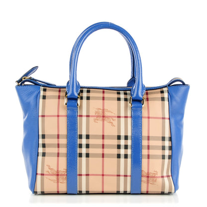 Burberry Haymarket Check Medium Chatton Tote Light Steel Blue 1 of 7