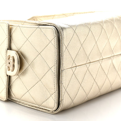Chanel Metallic Caviar Quilted Small Chanel 25 Handbag Gold 9 of 11