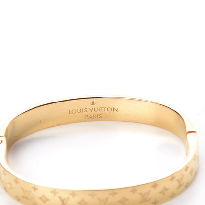 Louis Vuitton Brass Monogram Nanogram Cuff S Gold 4 of 6