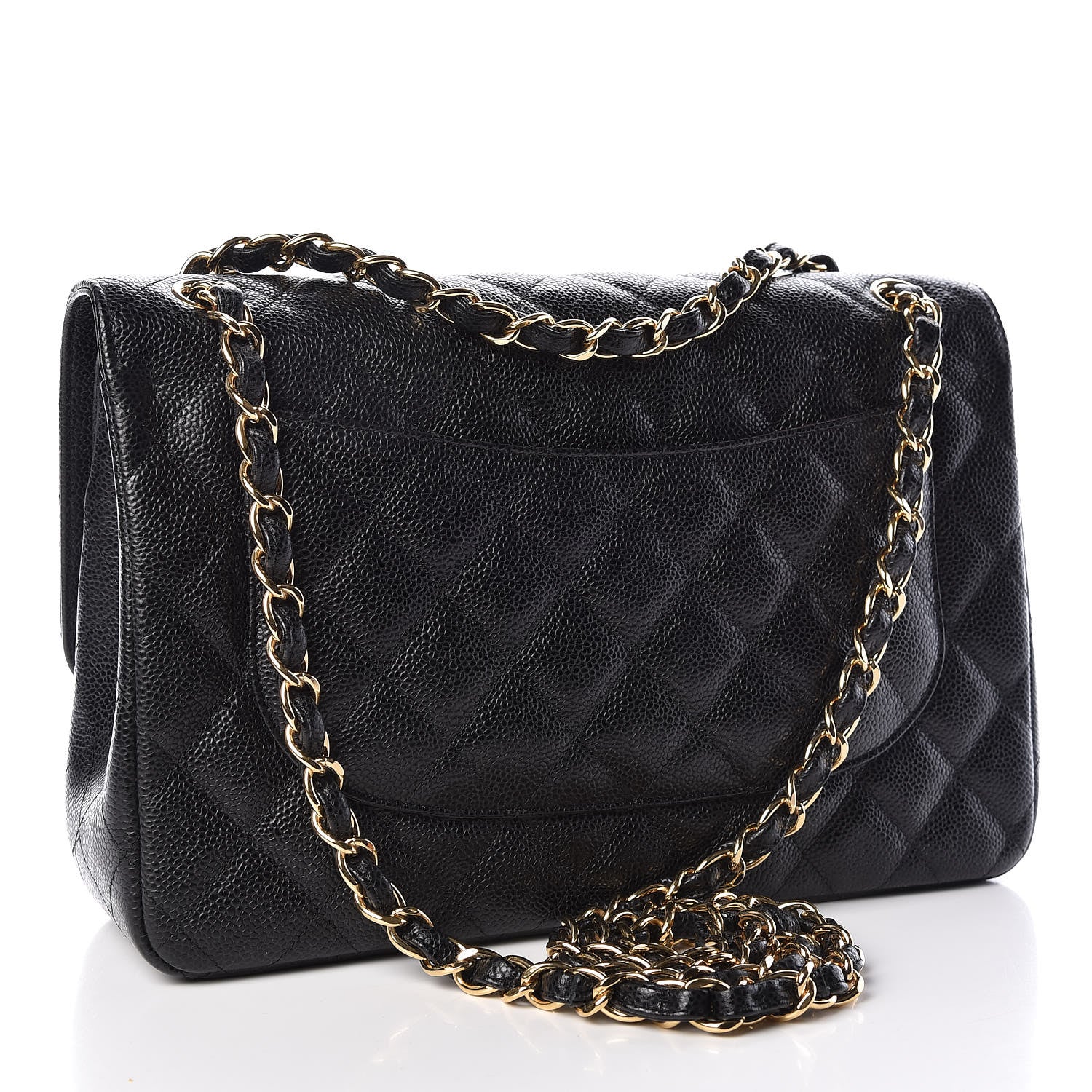 Chanel Caviar Quilted Jumbo Double Flap Black 3 of 10