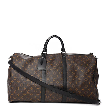Louis Vuitton Monogram Macassar Keepall Bandouliere 55 1 of 9