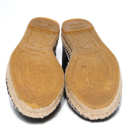 Chanel Lambskin CC Espadrilles 39 Black 5 of 9
