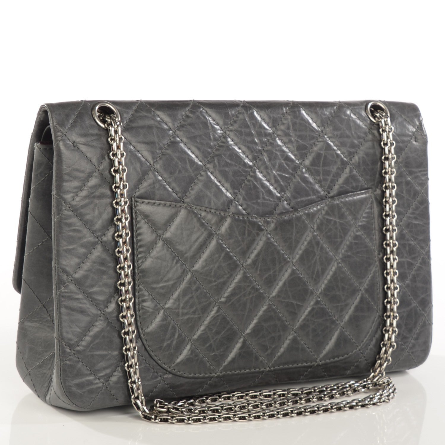 Chanel Aged Calfskin Quilted 50th Anniversary 2.55 Reissue 227 Flap Grey 3 of 8