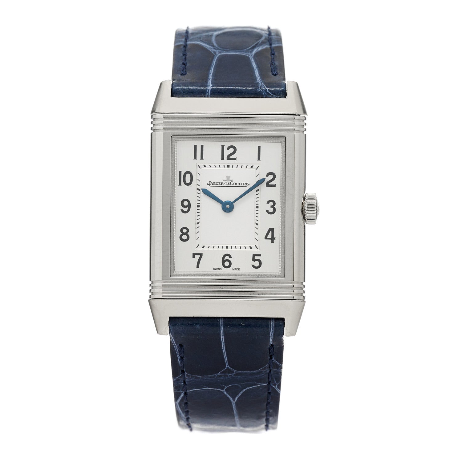 Jaeger-LeCoultre Stainless Steel Alligator 24.4mm Reverso Classique Quartz Watch Q2518540 1 of 5