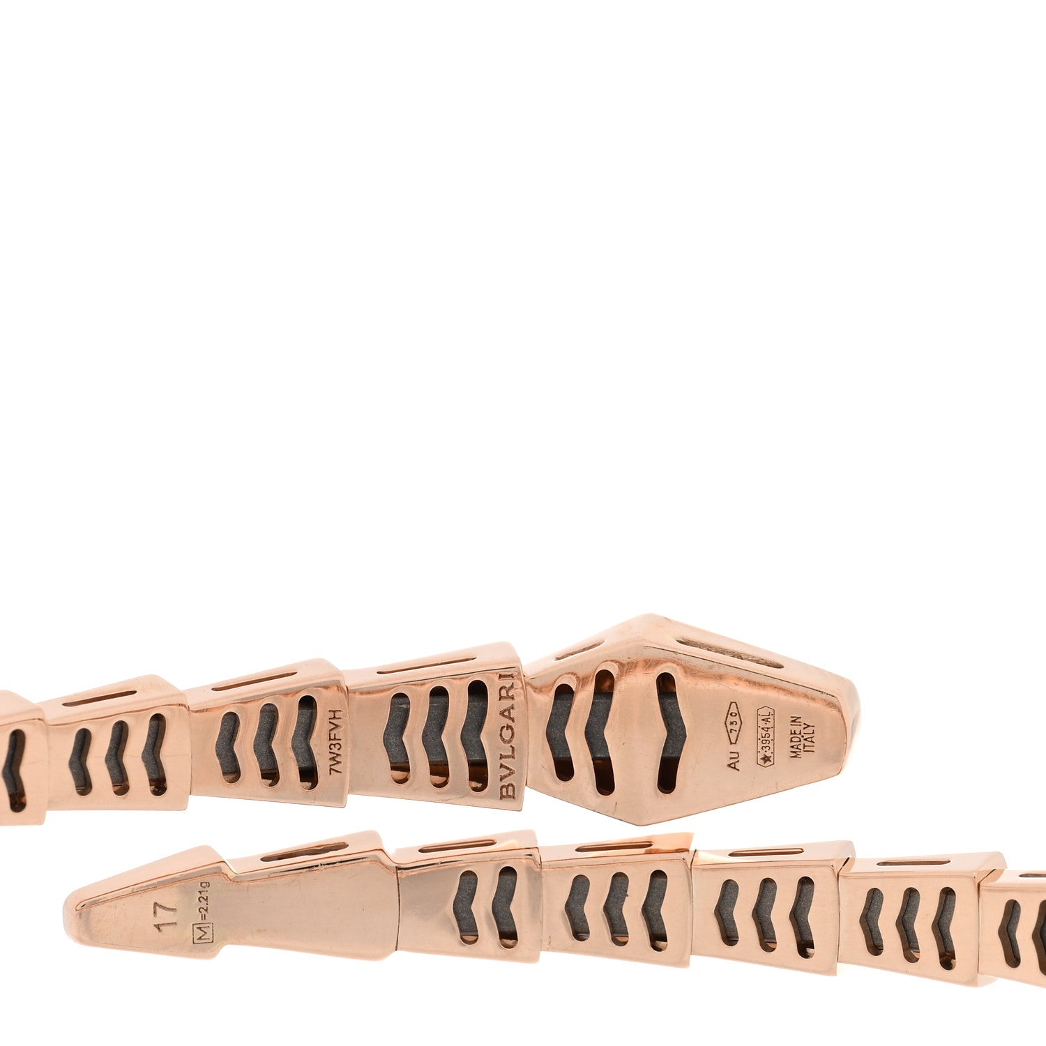 Bulgari 18K Rose Gold Serpenti Viper Bracelet M 3 of 4