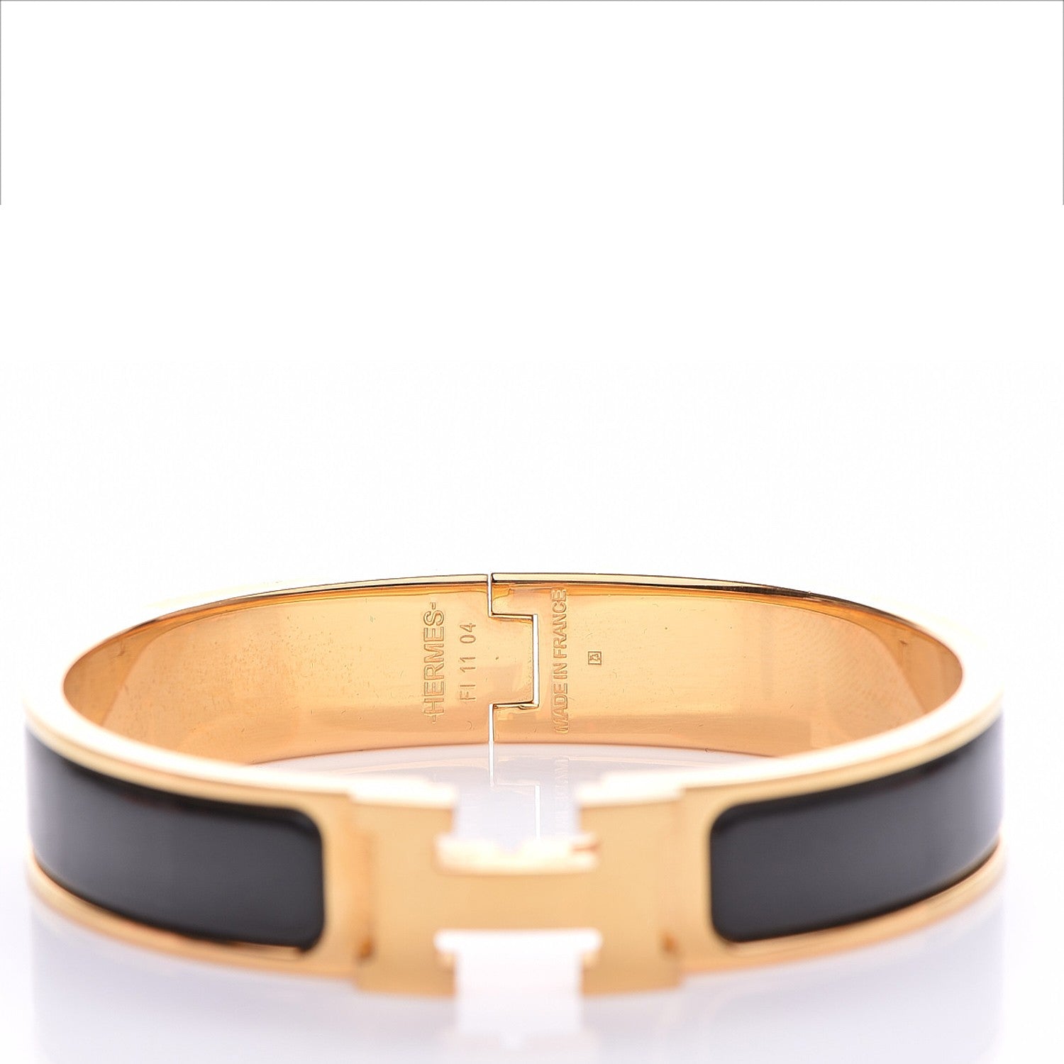 Hermes Enamel Narrow Clic Clac H Bracelet PM Black 3 of 7