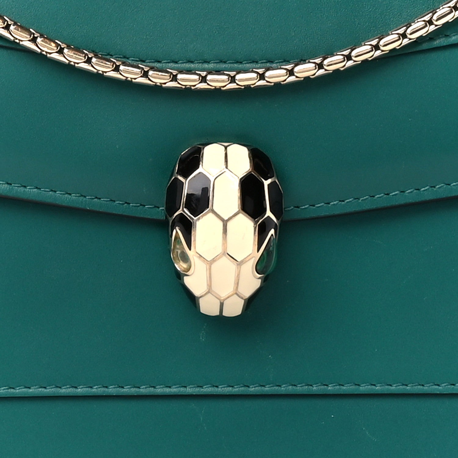 Bulgari Calfskin Serpenti Forever Crossbody Emerald Green 12 of 14