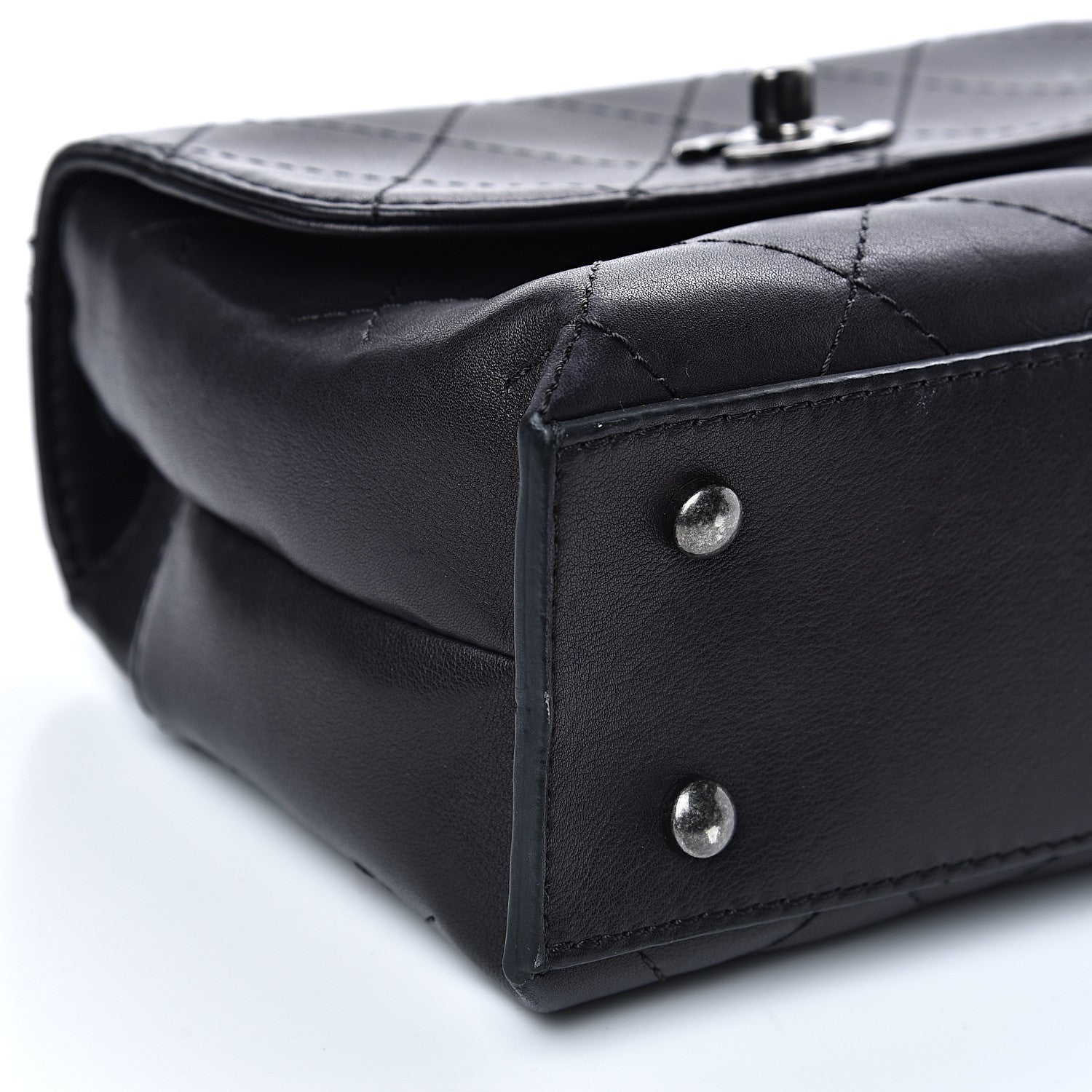 Chanel Calfskin Stitched Small Crossbody Flap Black 8 of 17