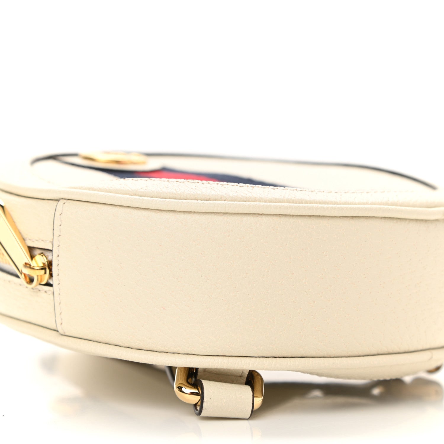 Gucci Textured Calfskin Web Mini Ophidia Round Backpack Mystic White 9 of 11