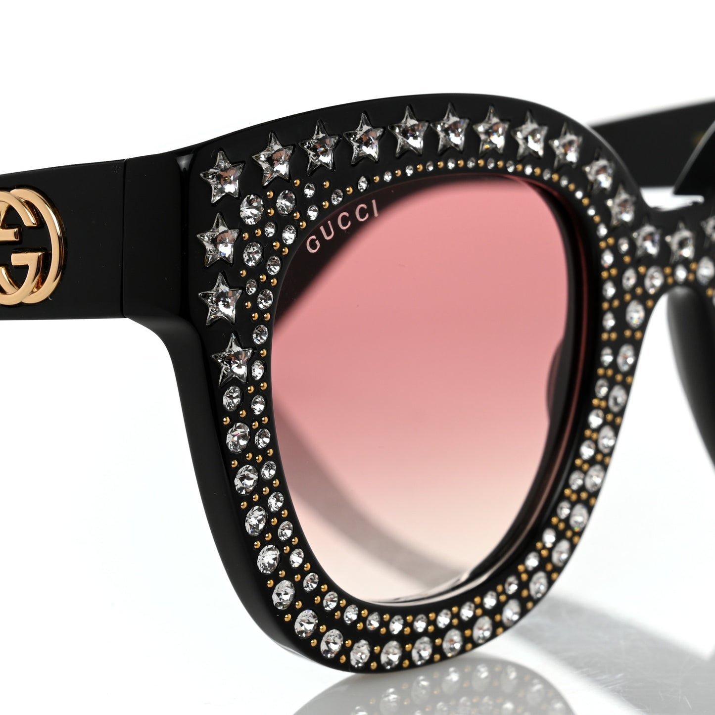 Acetate Stars Cat Eye Sunglasses GG0116S Black