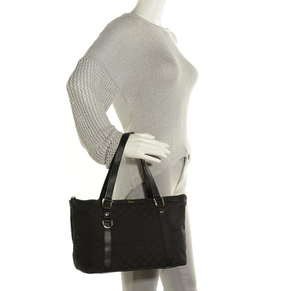 Gucci Nylon Monogram Medium Abbey Tote Black 2 of 9