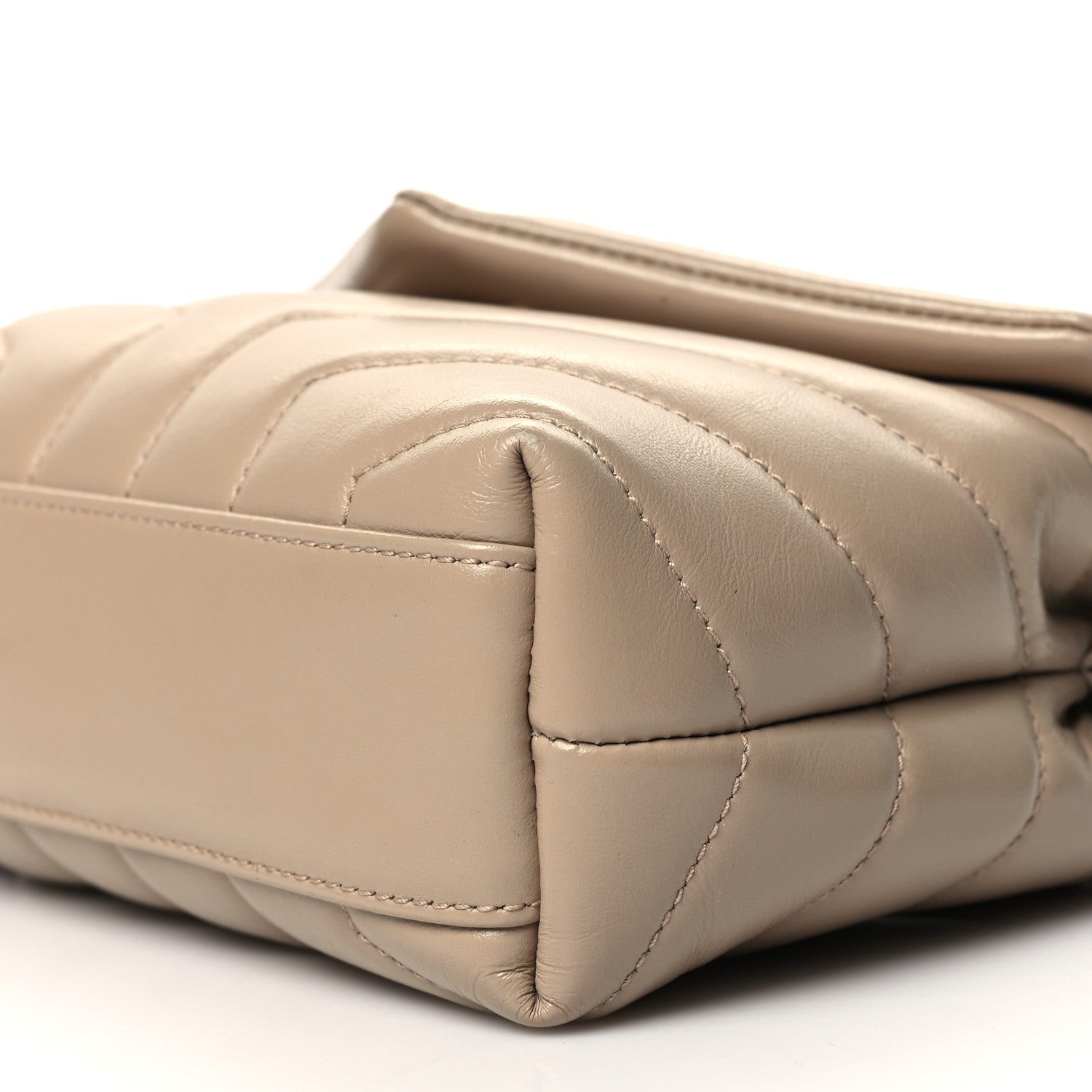 Saint Laurent Calfskin Y Quilted Monogram Toy Loulou Crossbody Bag Nude Powder 8 of 11