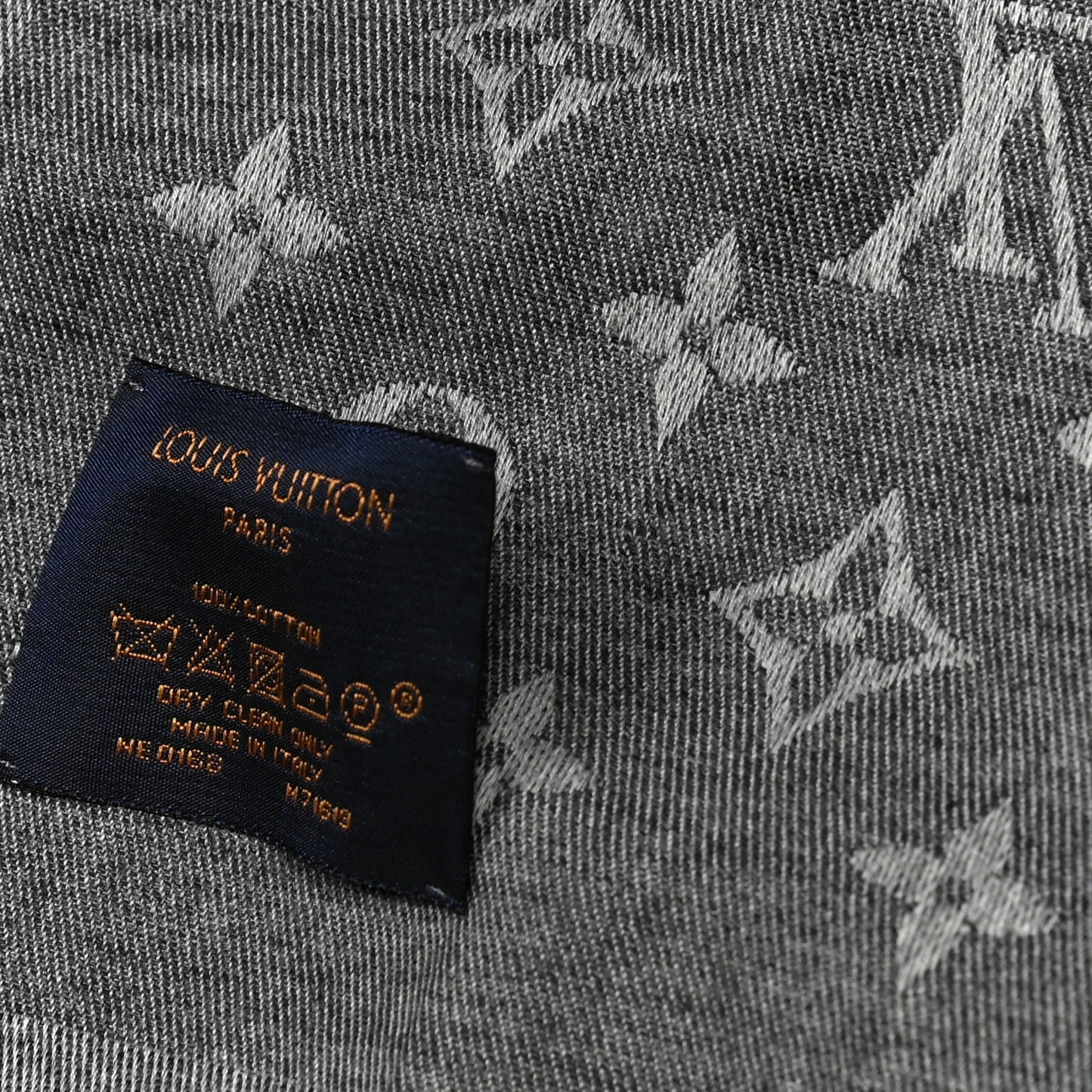 Cotton Monogram Essential Stole Gris