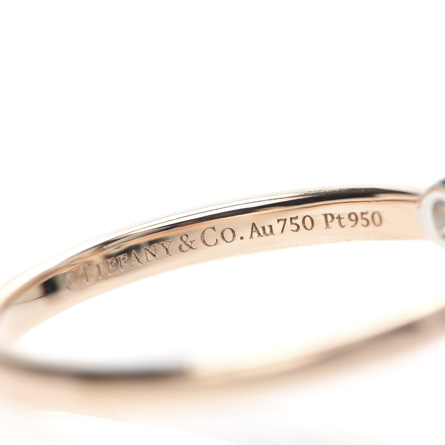 18K Rose Gold Platinum Diamond Schlumberger Lynn Ring 52 6