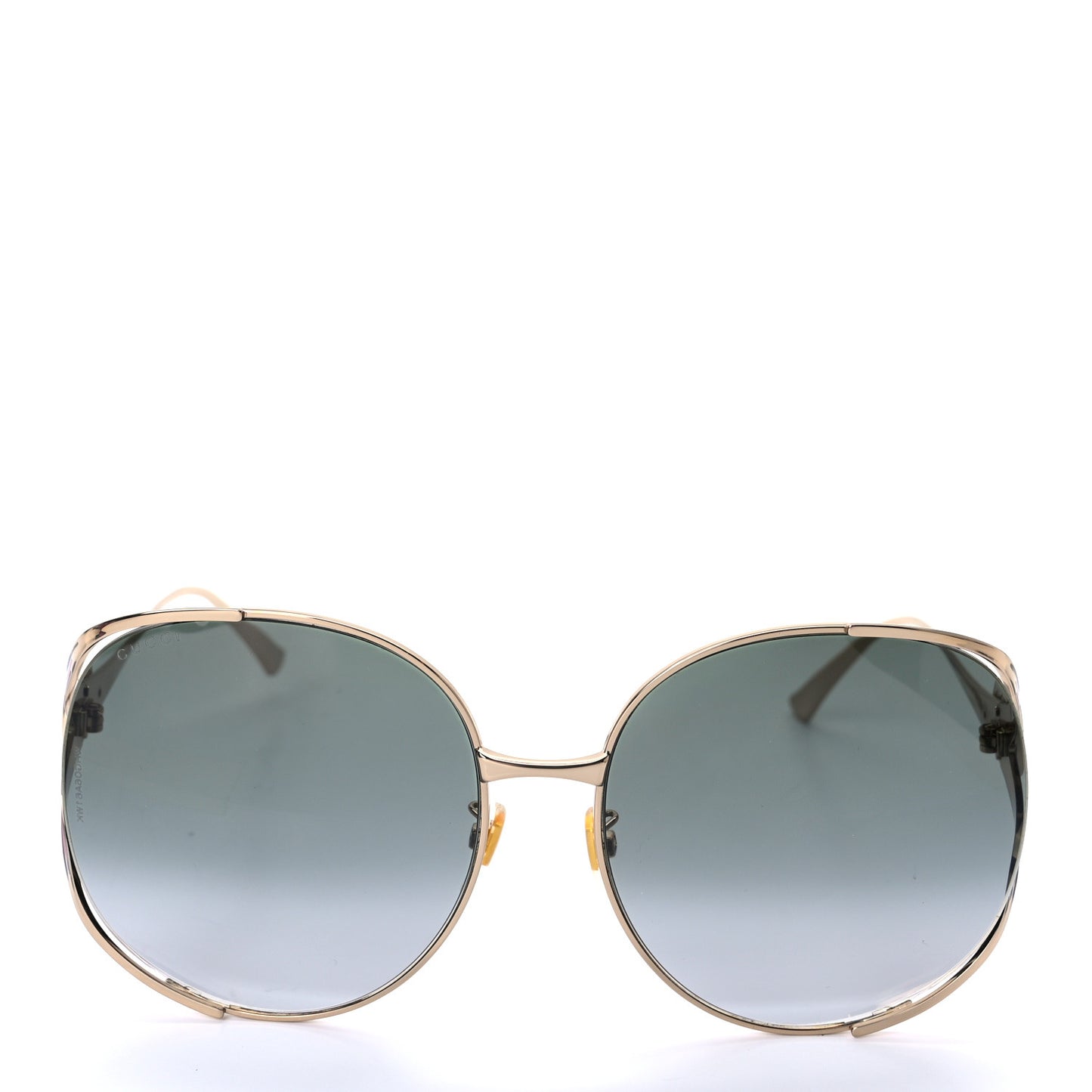 Metal Oversized Round Frame GG0225S Sunglasses Gold