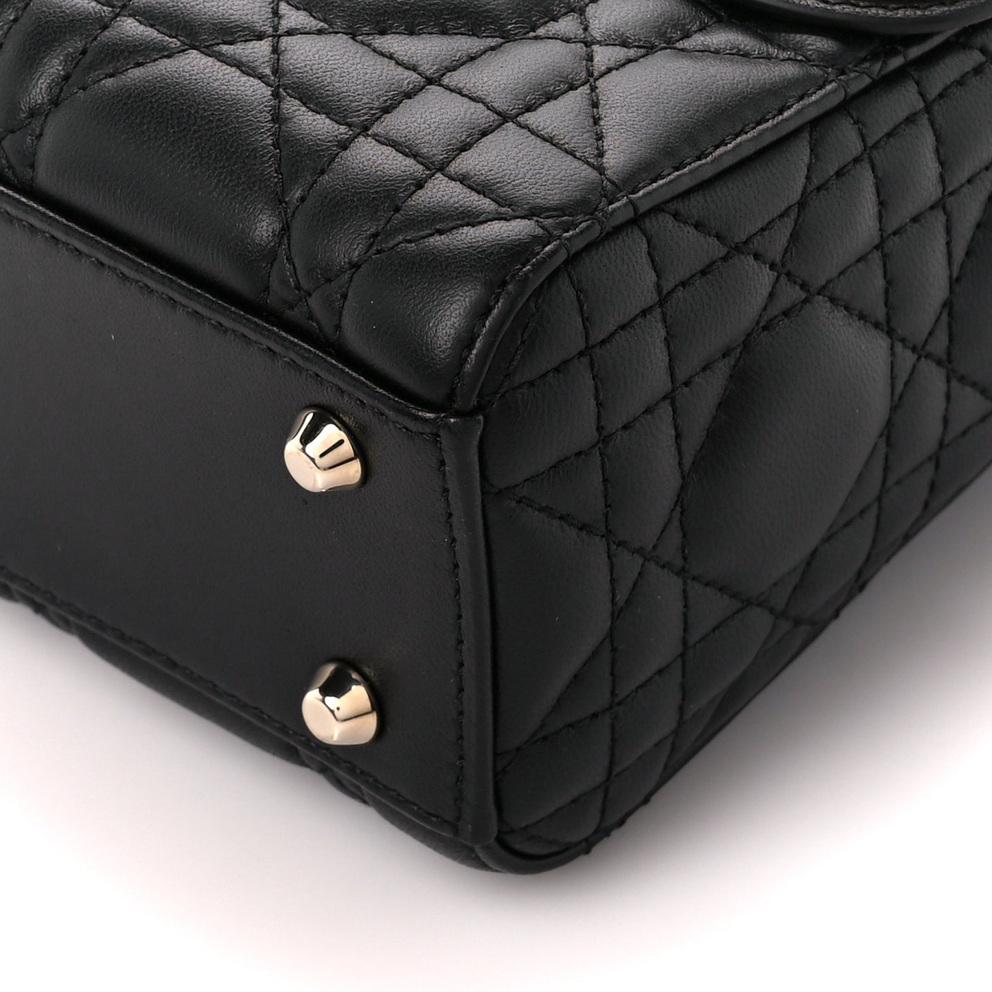 Lambskin Cannage Mini Lady Dior Black