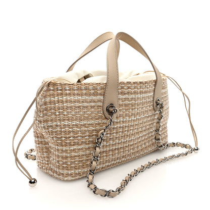 Chanel Woven Straw Caviar Tote Beige 3 of 12