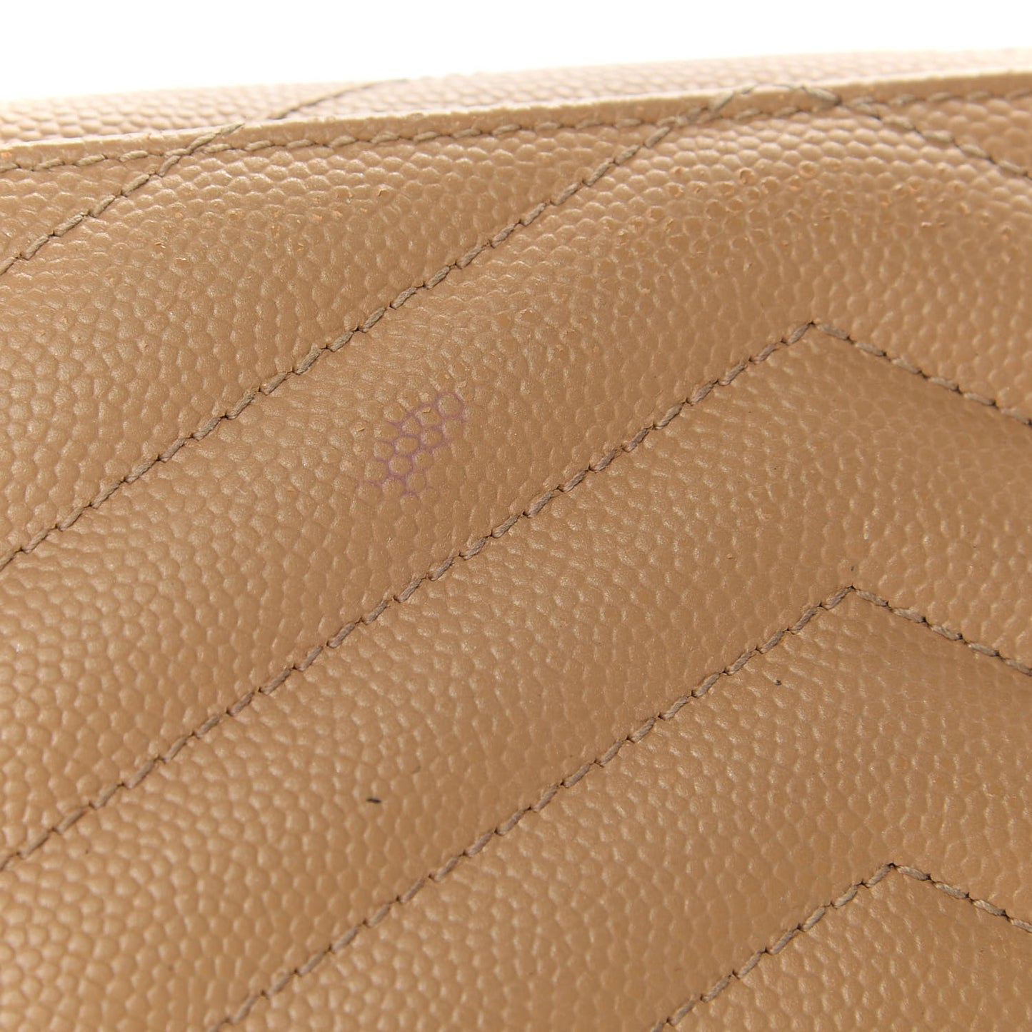 Grain De Poudre Matelasse Chevron Small Monogram Envelope Wallet Dune