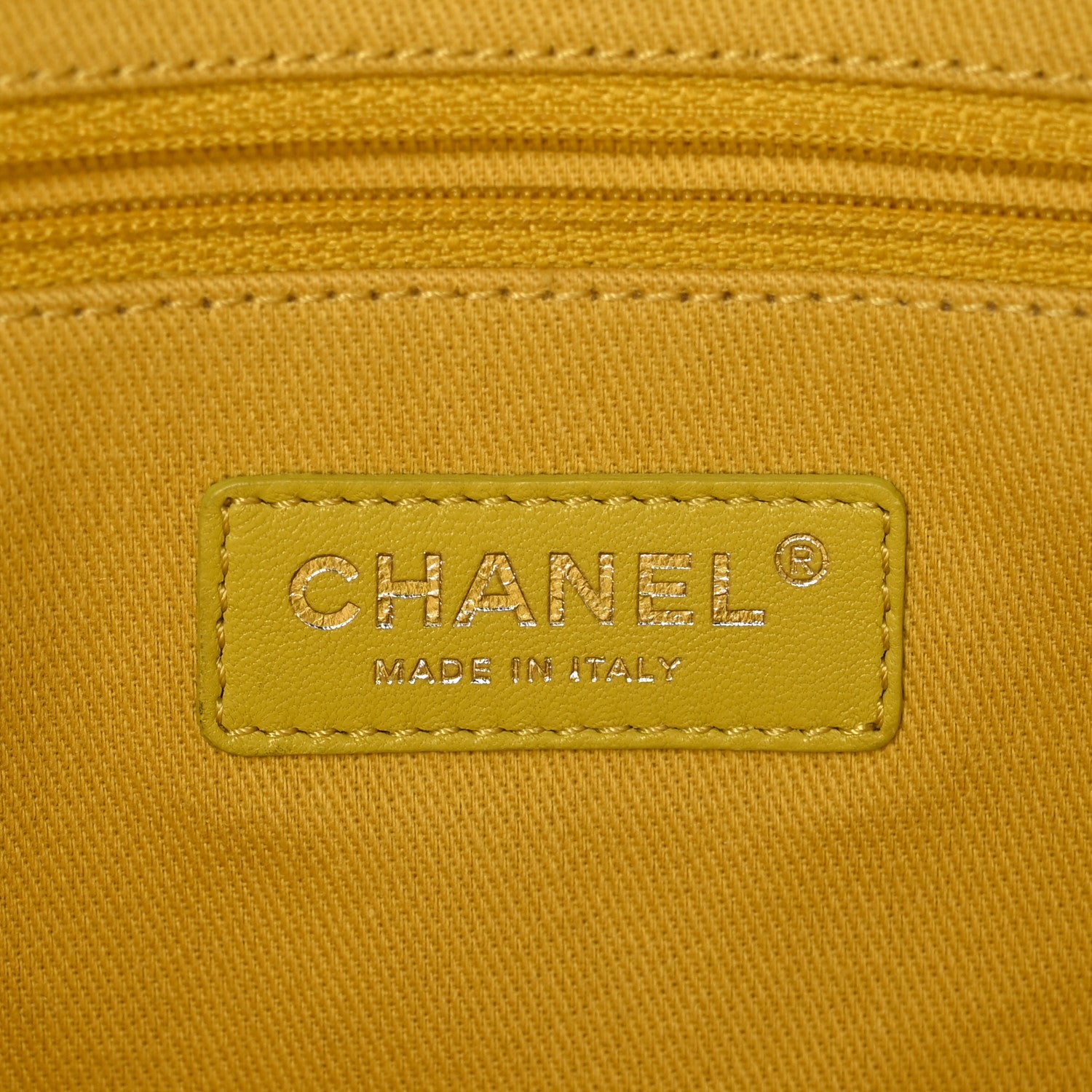 Chanel Woven Straw Raffia Small Deauville Tote Yellow 6 of 11