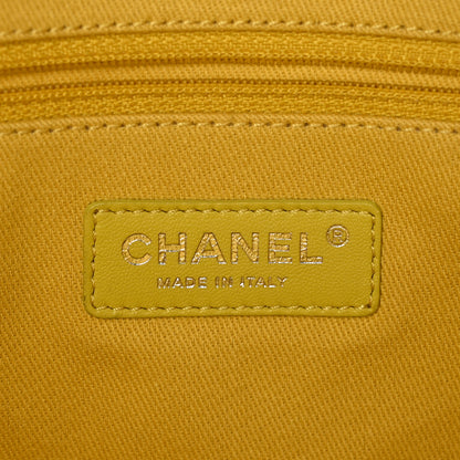 Chanel Woven Straw Raffia Small Deauville Tote Yellow 6 of 11
