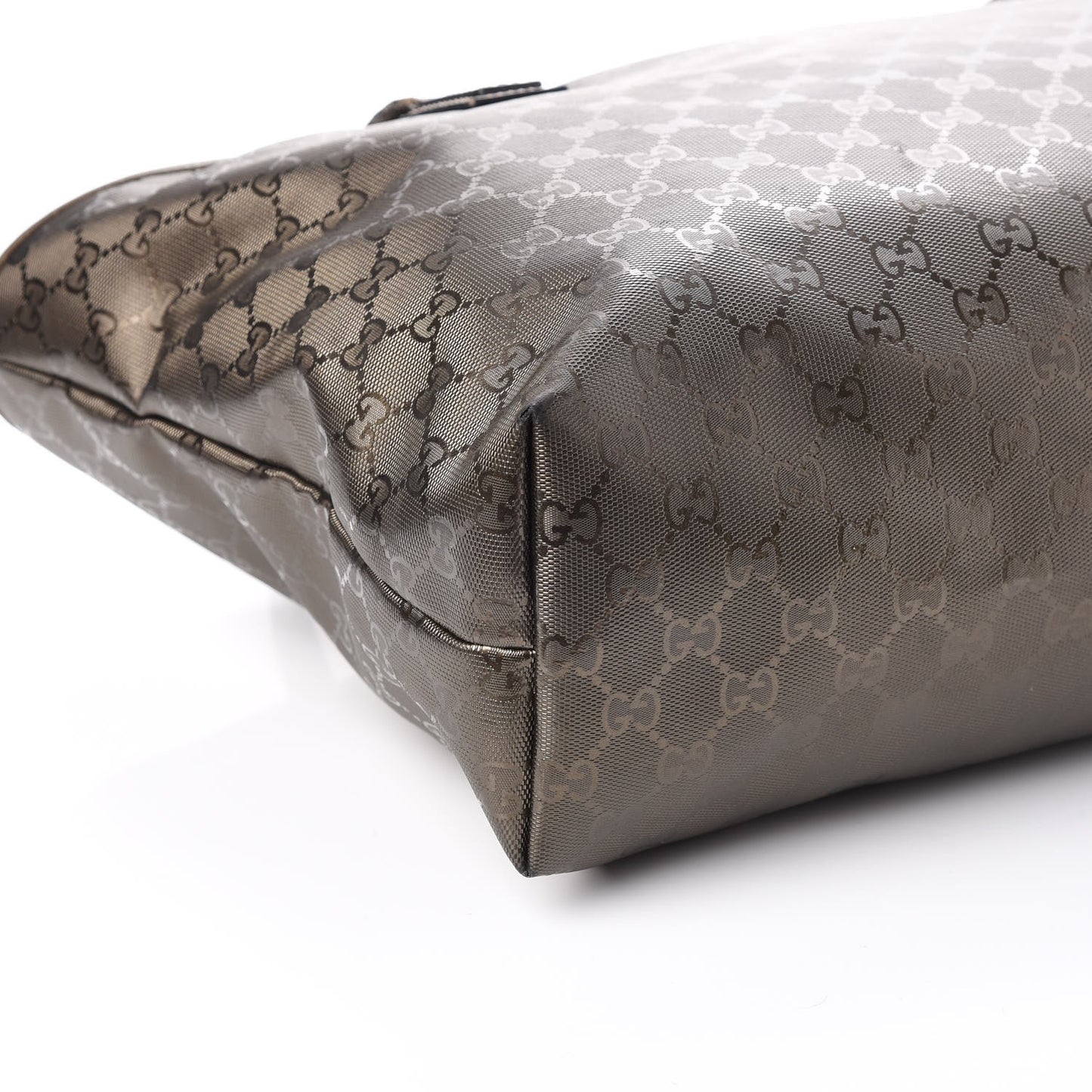 Imprime Monogram Medium Zippered Shopping Tote Pewter