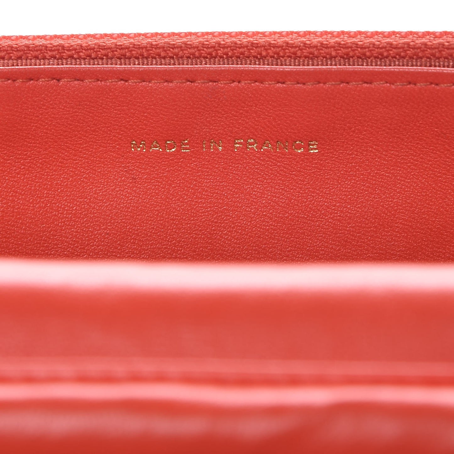 Lambskin Quilted Wallet On Chain WOC Red