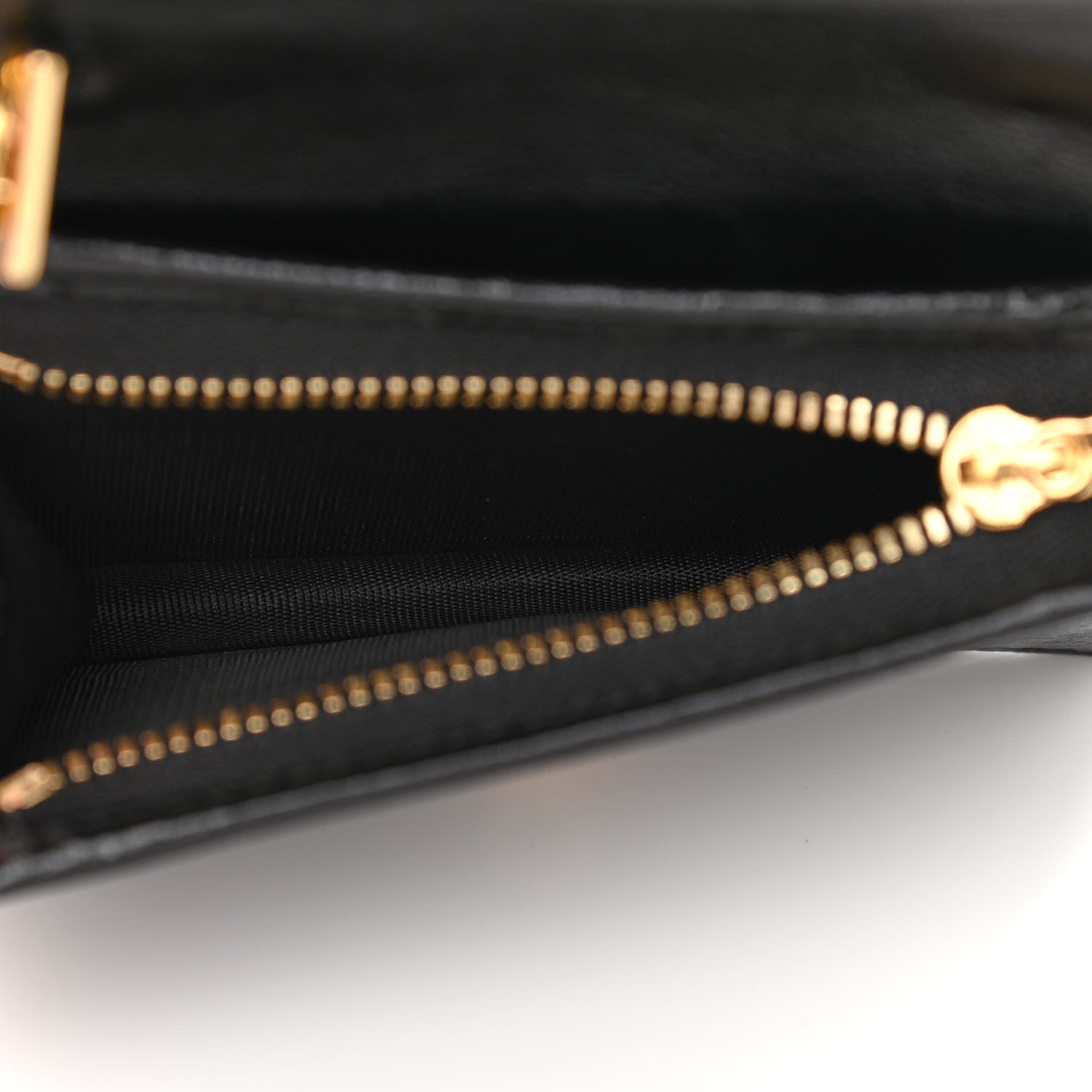 Gucci Calfskin Web Rajah Chain Card Case Wallet Black 5 of 11