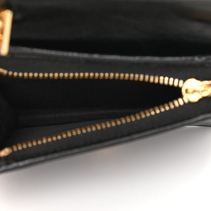 Gucci Calfskin Web Rajah Chain Card Case Wallet Black 5 of 11