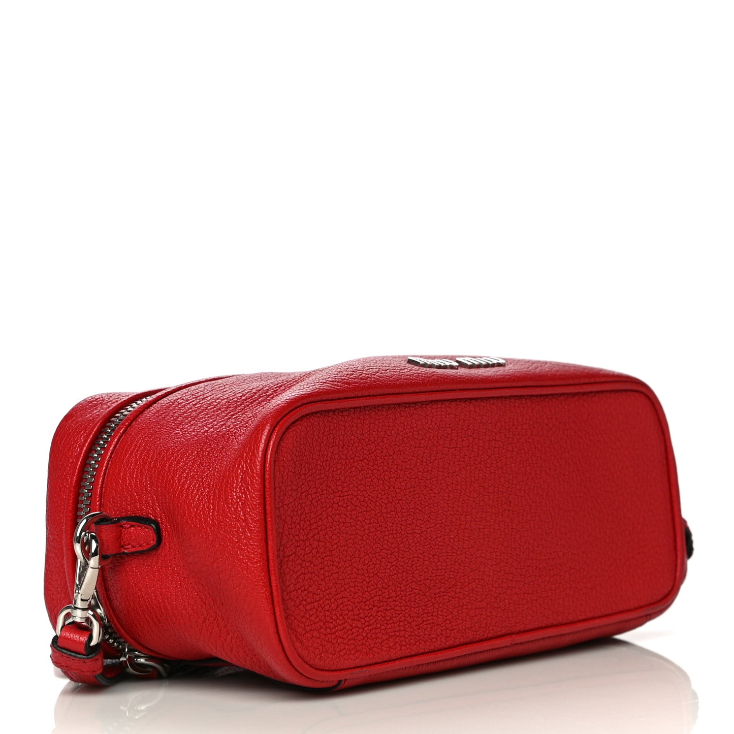 Goatskin Madras Top Handle Crossbody Red