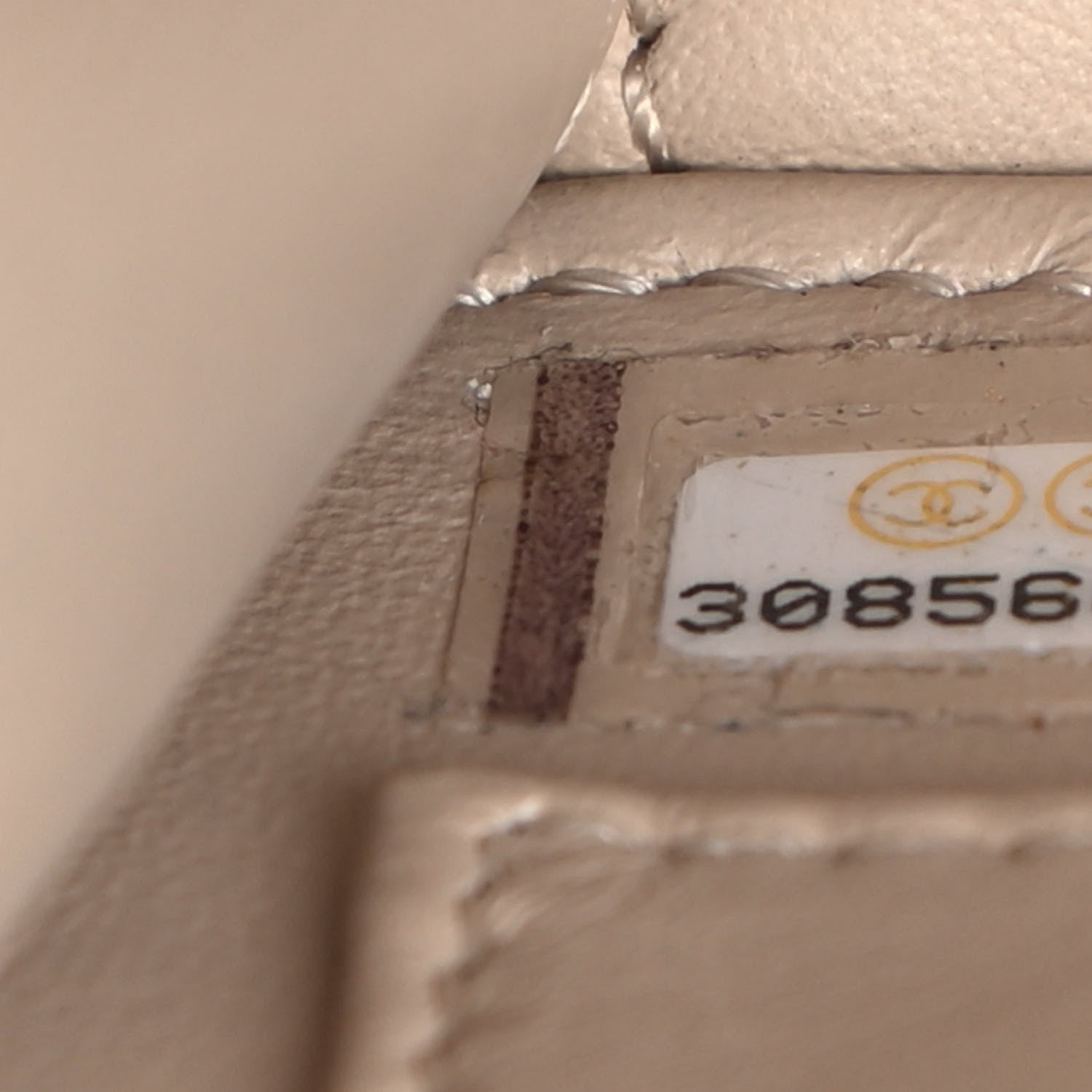 Chanel Shearling Lambskin Quilted Small CC Filigree Vanity Case Beige 7 of 10